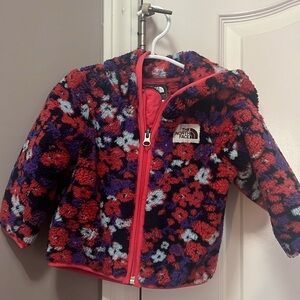 The North Face Kids' Floral Fleece Jacket - Red and Blue